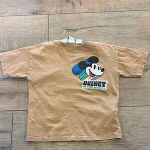 Disney 100 years of wonder Kids Brown Mickey Mouse Tee
